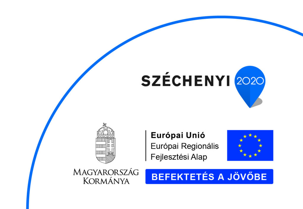 Széchenyi 2020 – Europäische Union, Europäischer Fonds für regionale Entwicklung, Regierung von Ungarn – Investition in die Zukunft